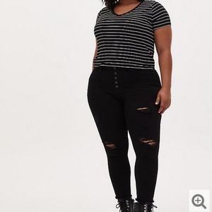 Torrid SKY HIGH SKINNY JEAN - PREMIUM STRETCH BLAC